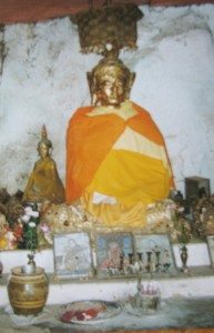 Bhudda in a cave