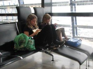 kids at the airport